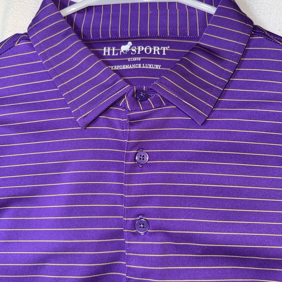 HL Sport Performance Luxury
Beautiful, Purple Striped Men's Polo Shirt - Picture 4 of 4